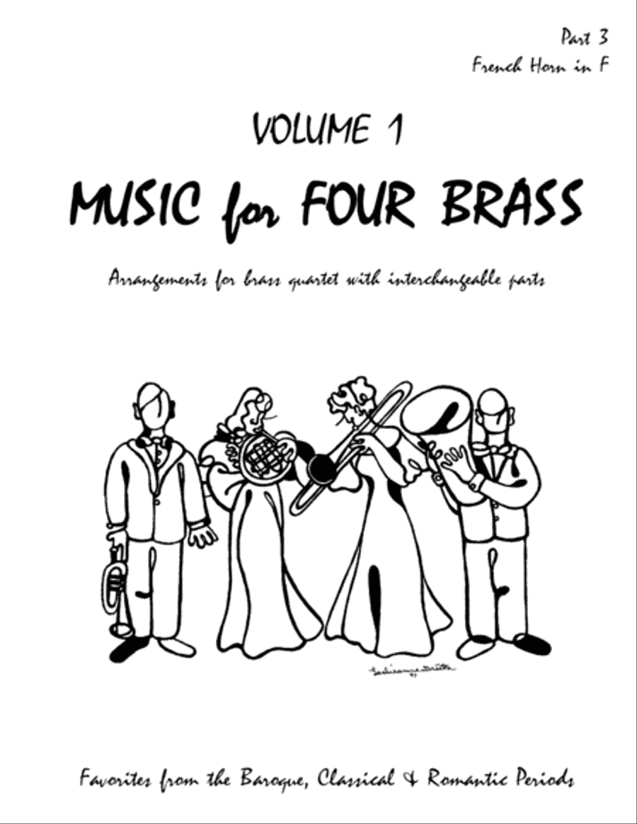 Music for Four Brass - Volume 1 - Part 3 French Horn in F 60132 Brass Ensemble scores gallery preview page 1
