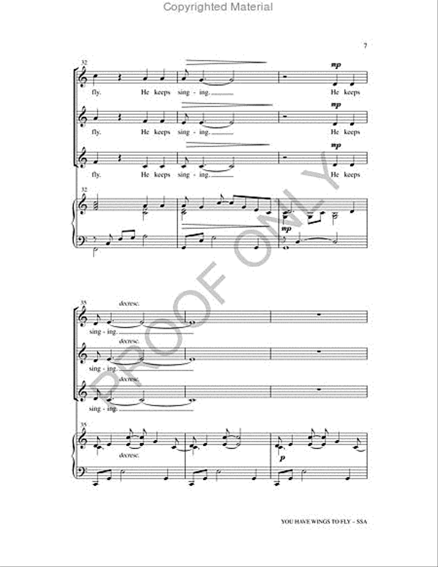 You Have Wings To Fly 3-Part scores gallery preview page 7