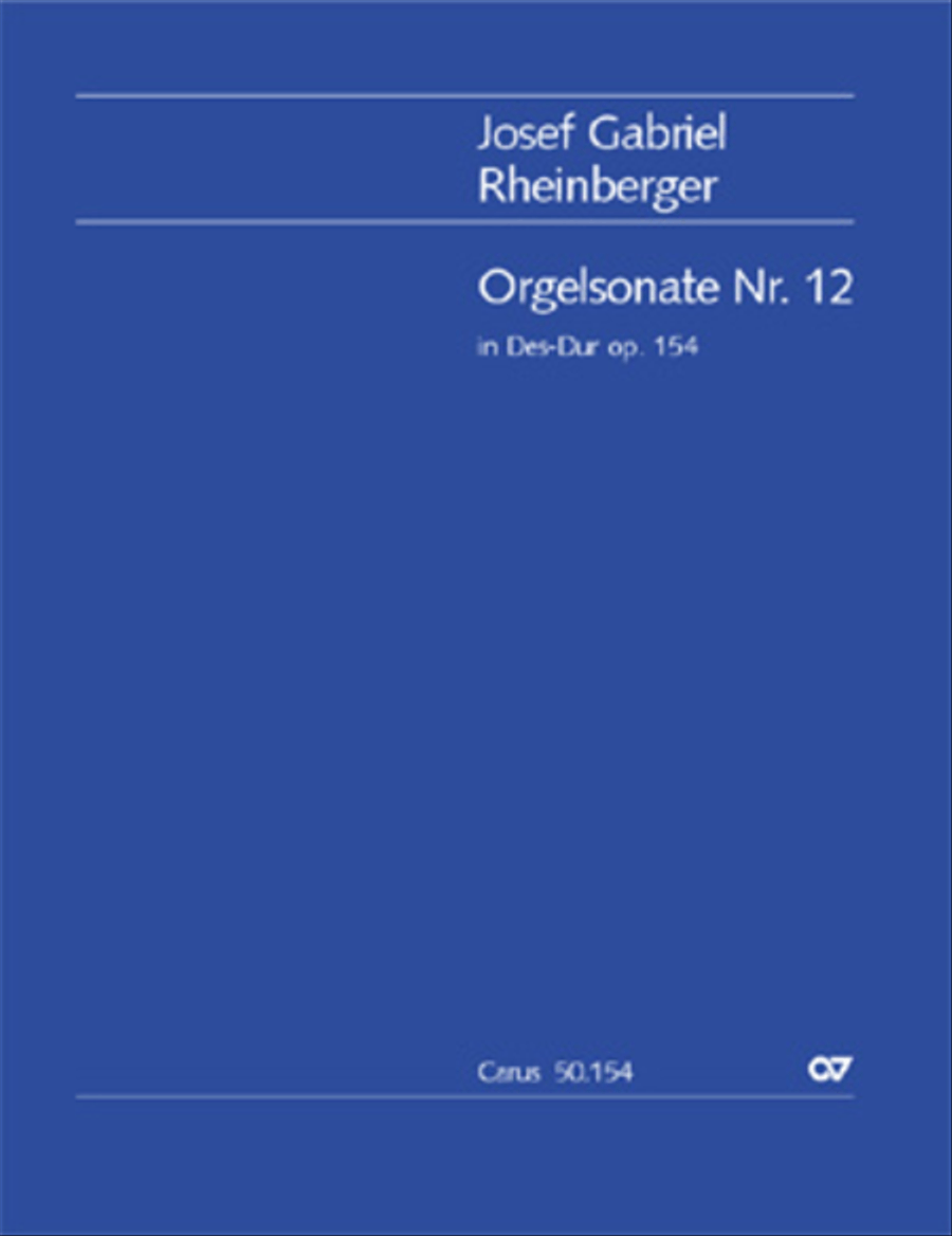 Organ Sonata No. 12 in D flat major Organ Solo scores gallery preview page 1