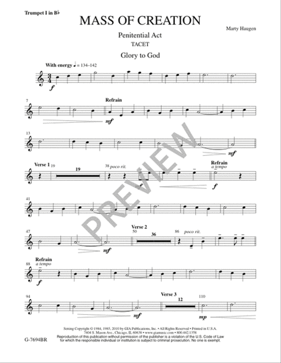 Mass of Creation - Brass and Timpani edition 3-Octaves scores gallery preview page 2