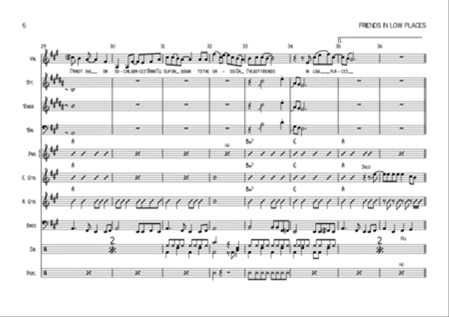 Friends In Low Places Tenor Saxophone scores gallery preview page 6