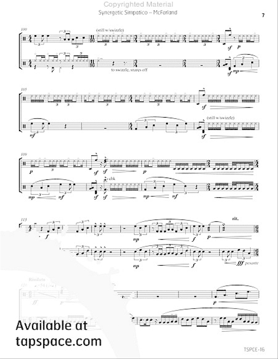 Synergetic Simpatico Snare Drum scores gallery preview page 12