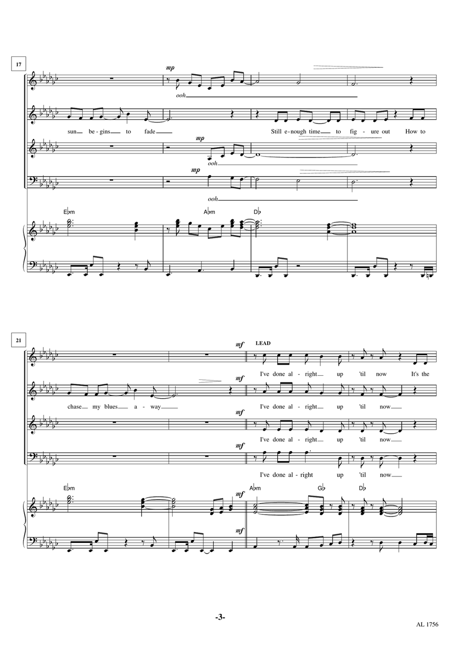 I Wanna Dance With Somebody 4-Part scores gallery preview page 3