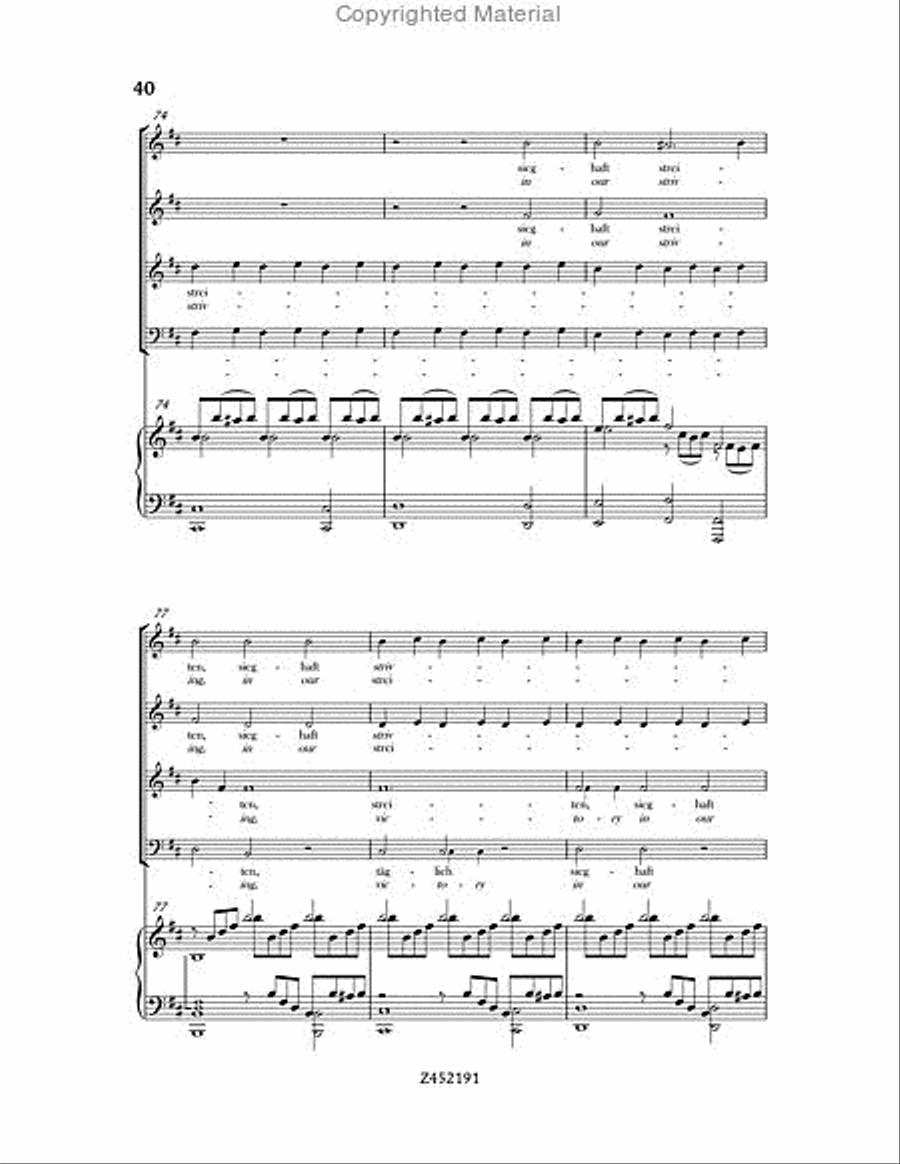 Nach dir, Herr, Verlanget Mich, BWV 150 Choir scores gallery preview page 40