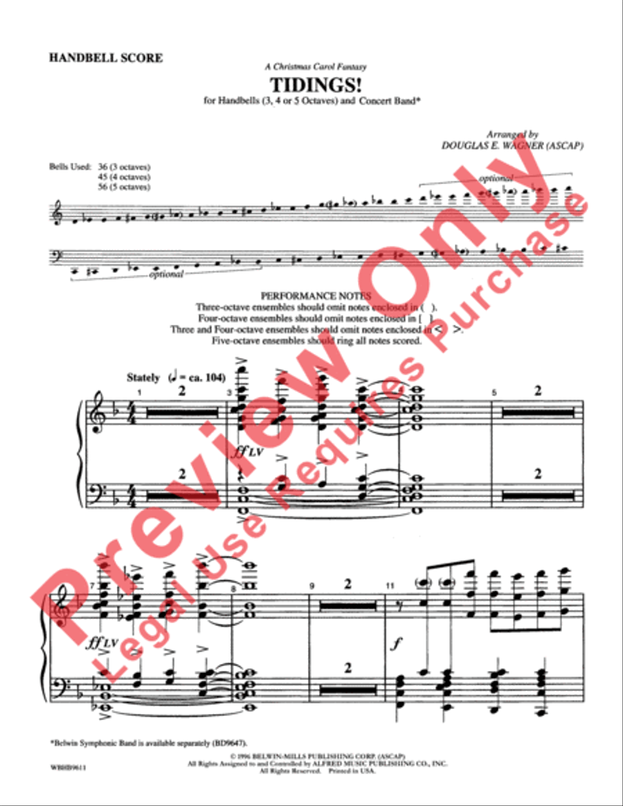 Tidings! (A Christmas Carol Fantasy) Handbell Choir scores gallery preview page 2