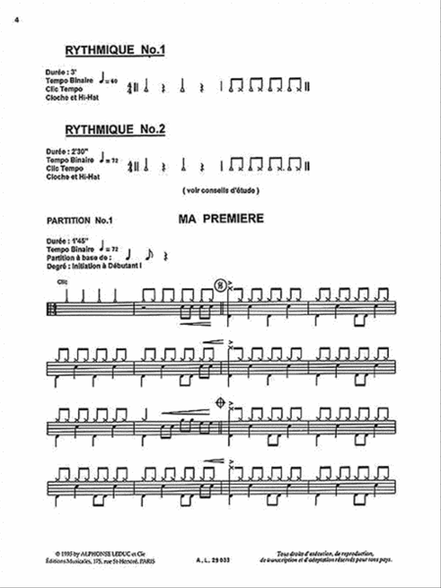 Progression (drums) Avec Cd Al29034 Drums scores gallery preview page 3