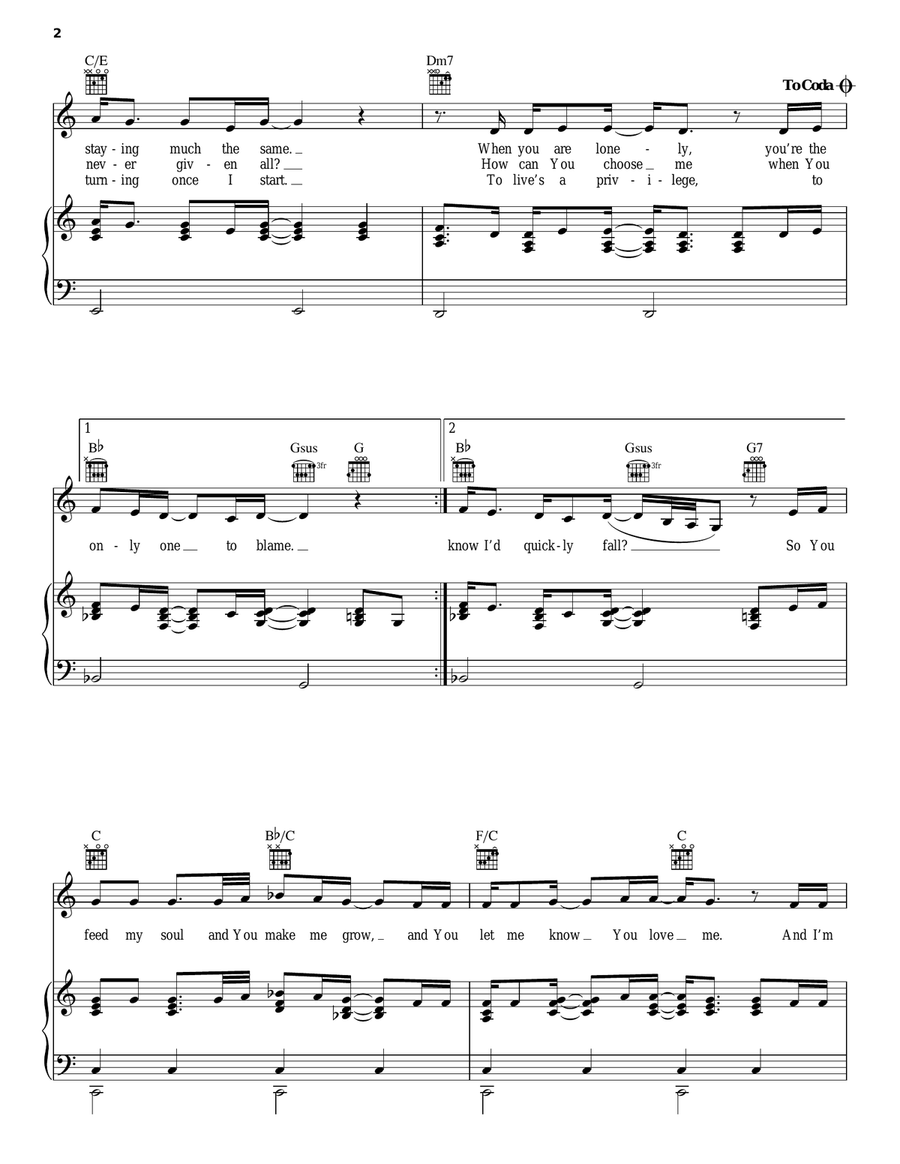 I Am Your Servant Piano, Vocal, Guitar scores gallery preview page 2