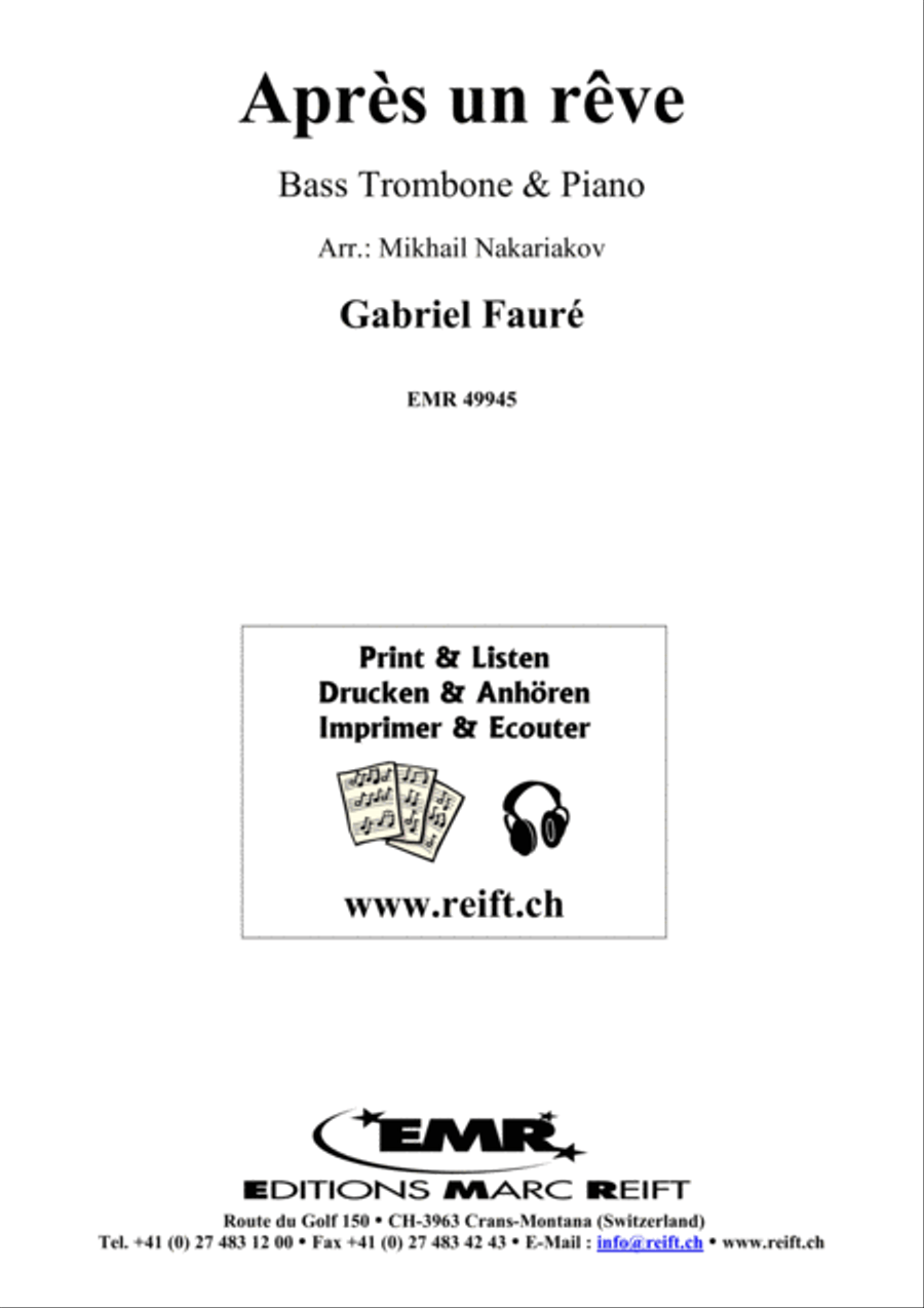 Apres un reve Apres un reve Bass Trombone scores gallery preview page 2