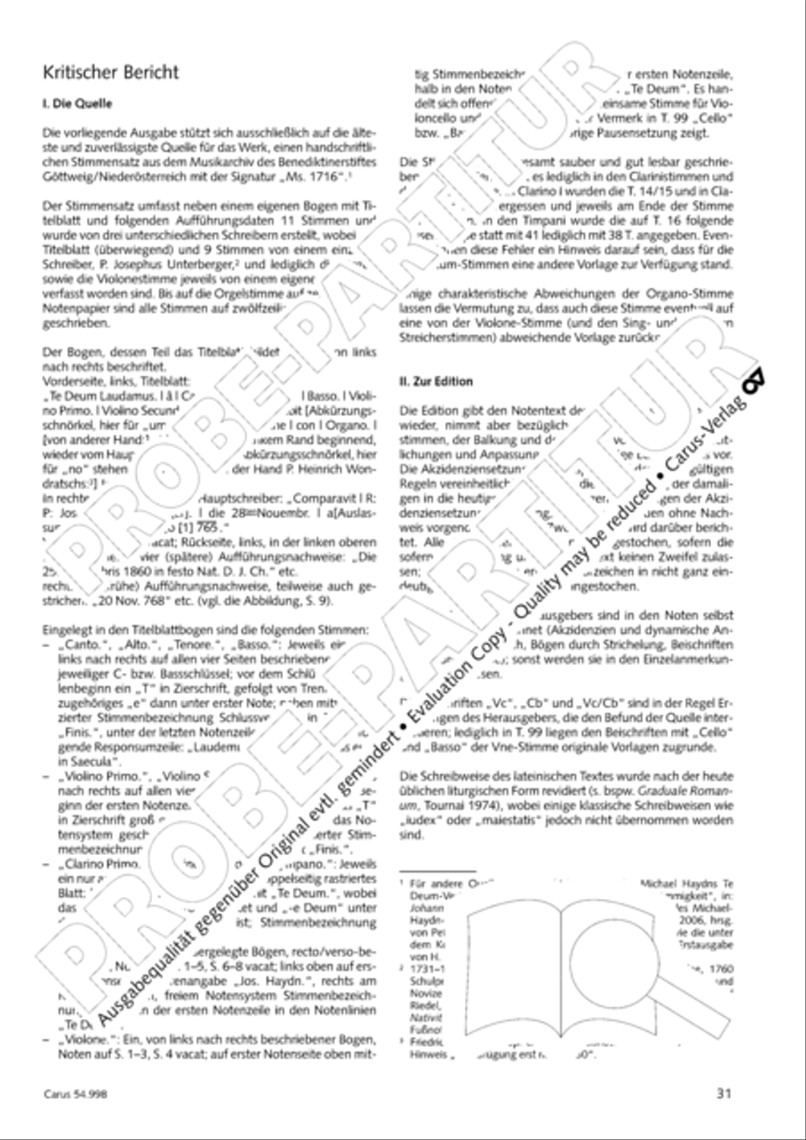 Te Deum in C 4-Part scores gallery preview page 32