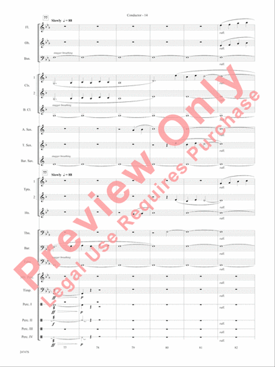 Halo Theme (from Halo Suite) Concert Band scores gallery preview page 16