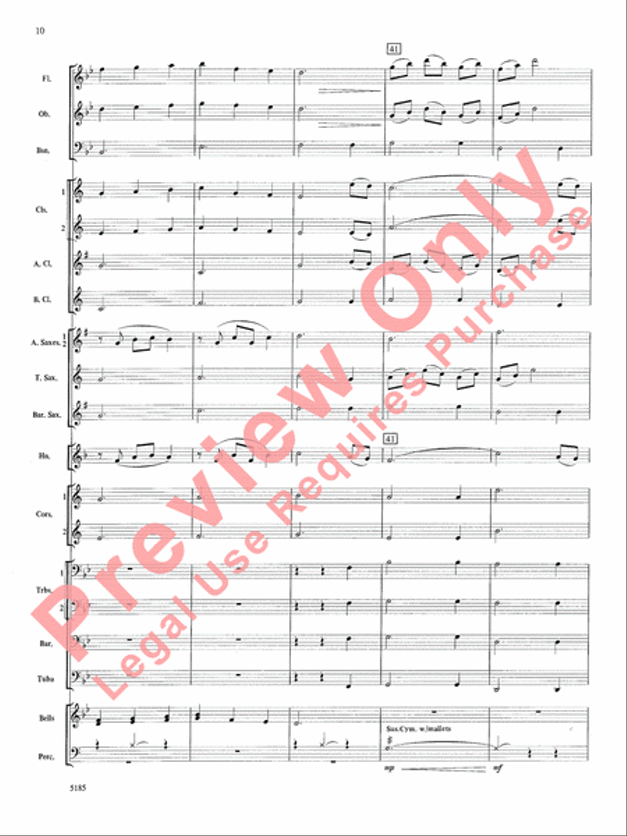 A Christmas Canon Concert Band scores gallery preview page 11