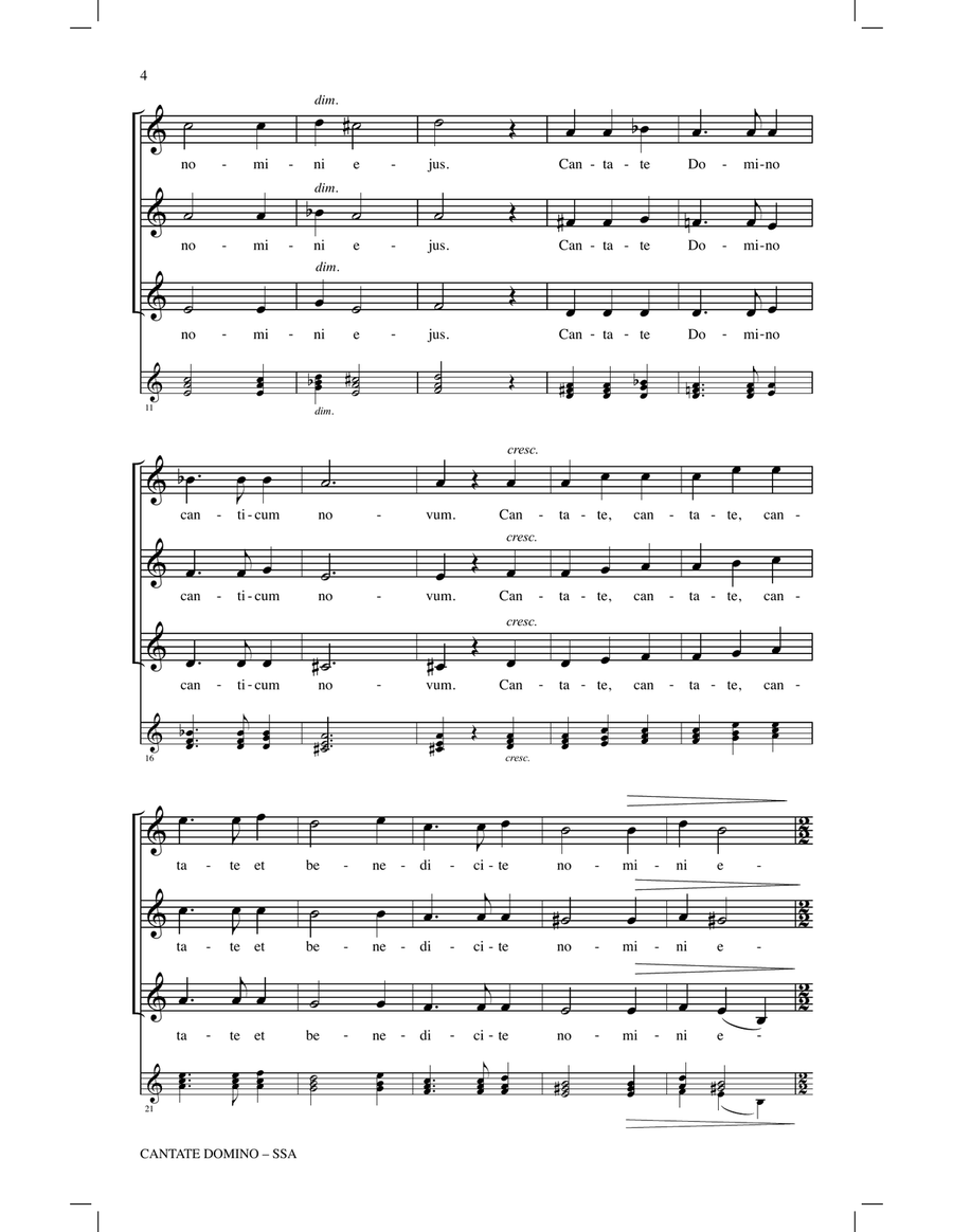 Cantate Domino SSA scores gallery preview page 2