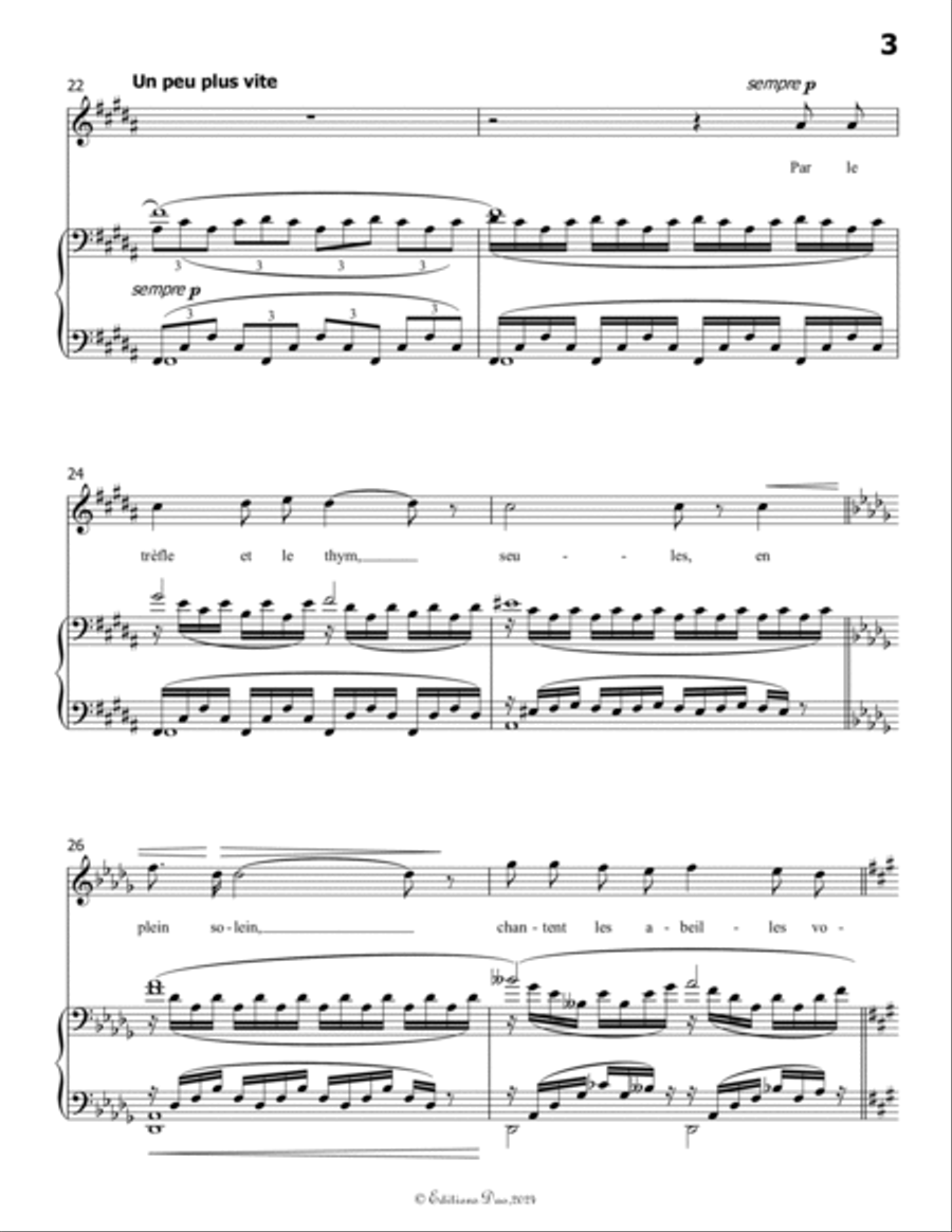 Phidylé, by Henri Duparc, in B flat Major Voice scores gallery preview page 5