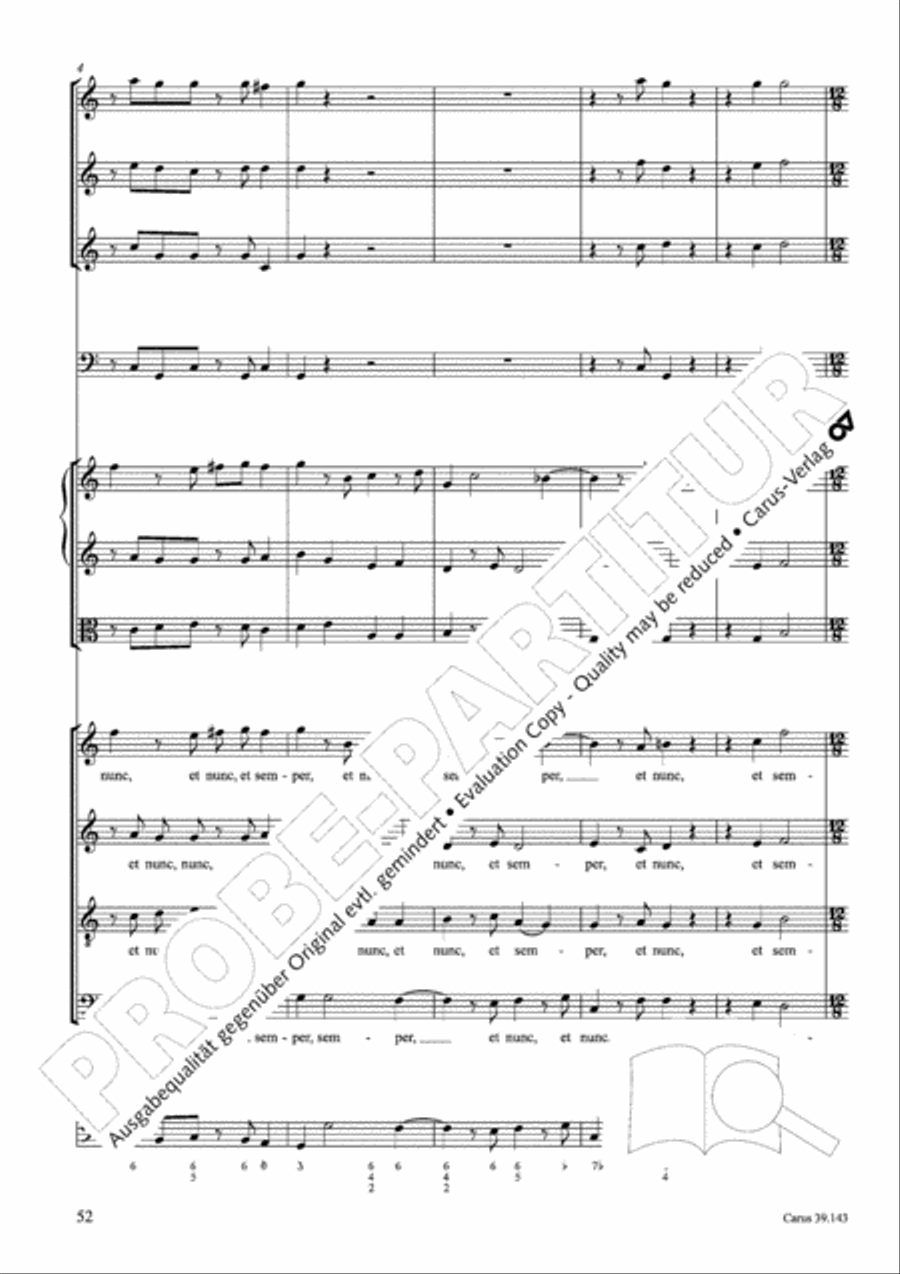 Magnificat in C major 4-Part scores gallery preview page 53