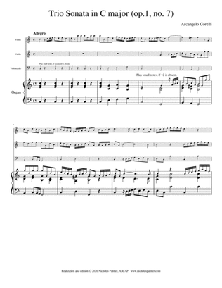 Book cover for Trio Sonata in C major (op.1, no. 7) - Arcangelo Corelli