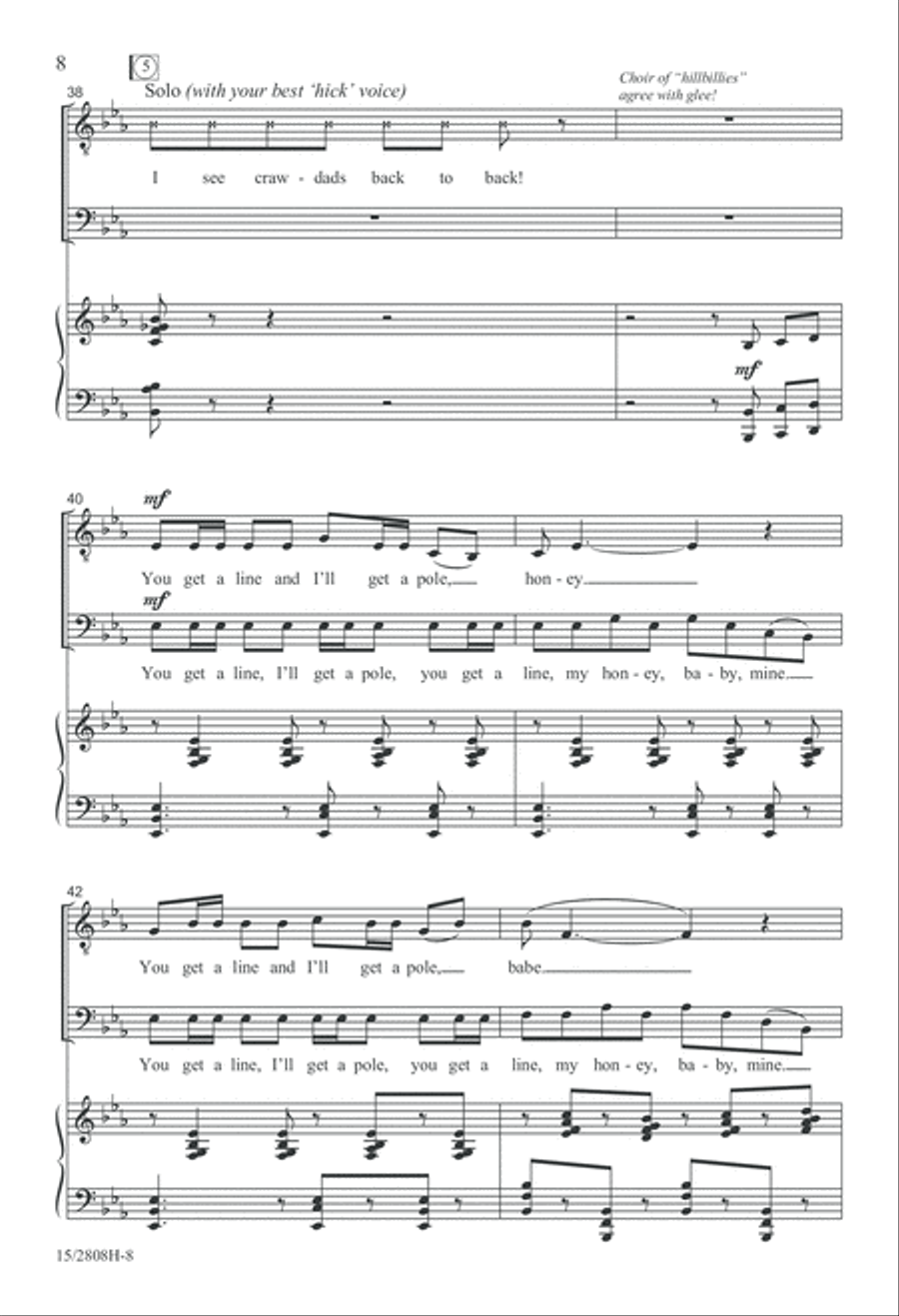 The Crawdad Song TTBB scores gallery preview page 9