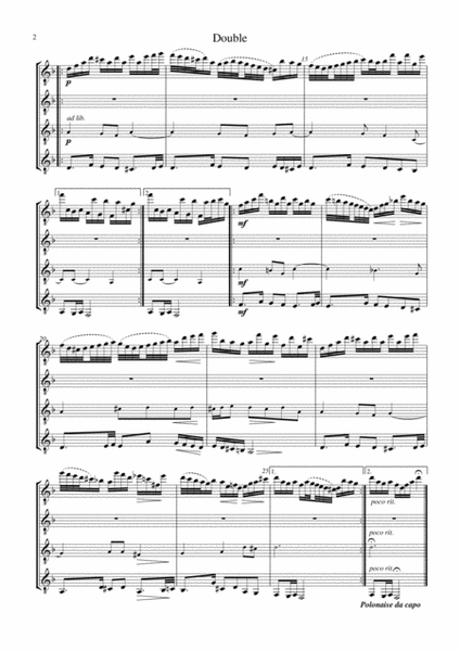 Polonaise Suite 2 BWV 1067 for guitar quartet image number null