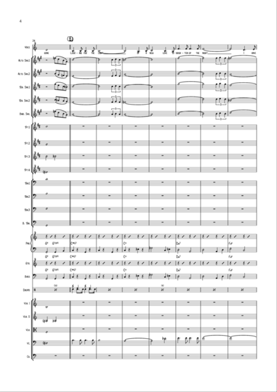 Dancing In The Dark Saxophone scores gallery preview page 4
