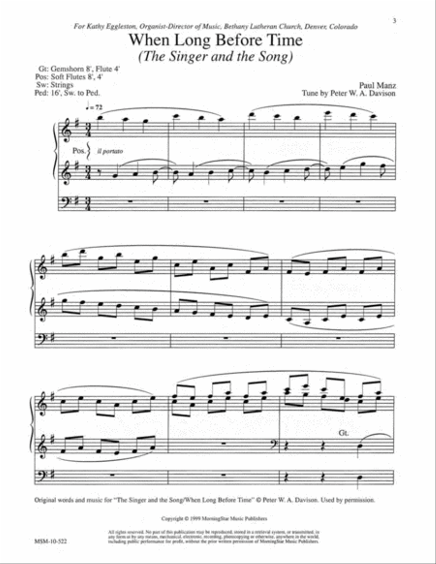 Three Hymn Settings for Organ, Set 1 Organ scores gallery preview page 3