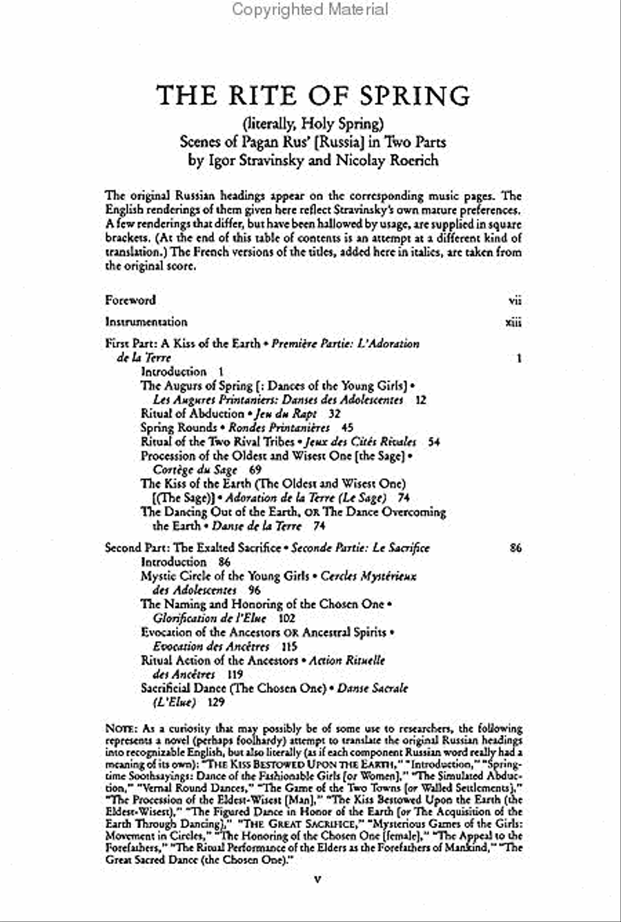 The Rite of Spring Full Orchestra scores gallery preview page 2