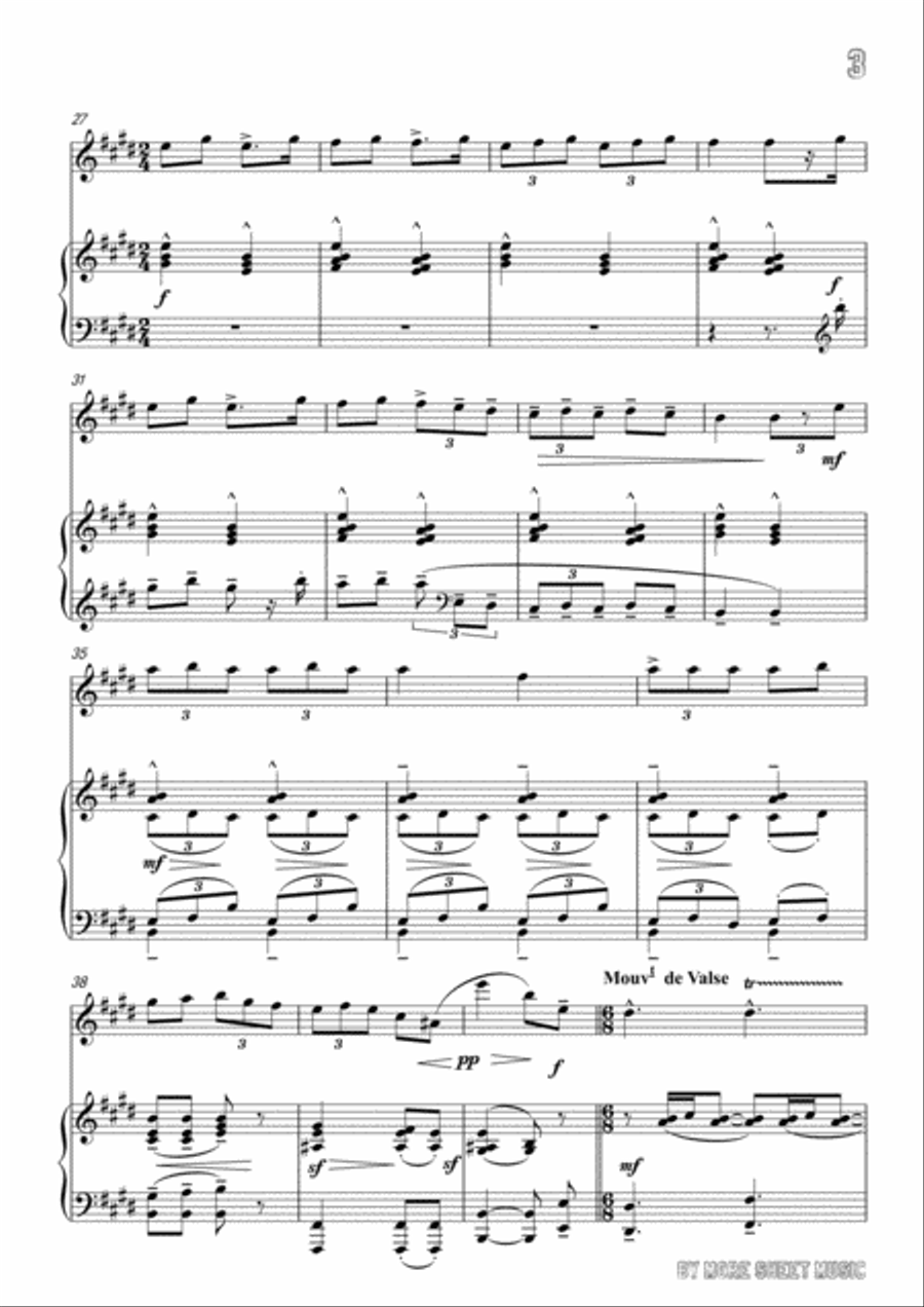 Chabrier-Ballade des gros dindons,for Violin and Piano Voice scores gallery preview page 5