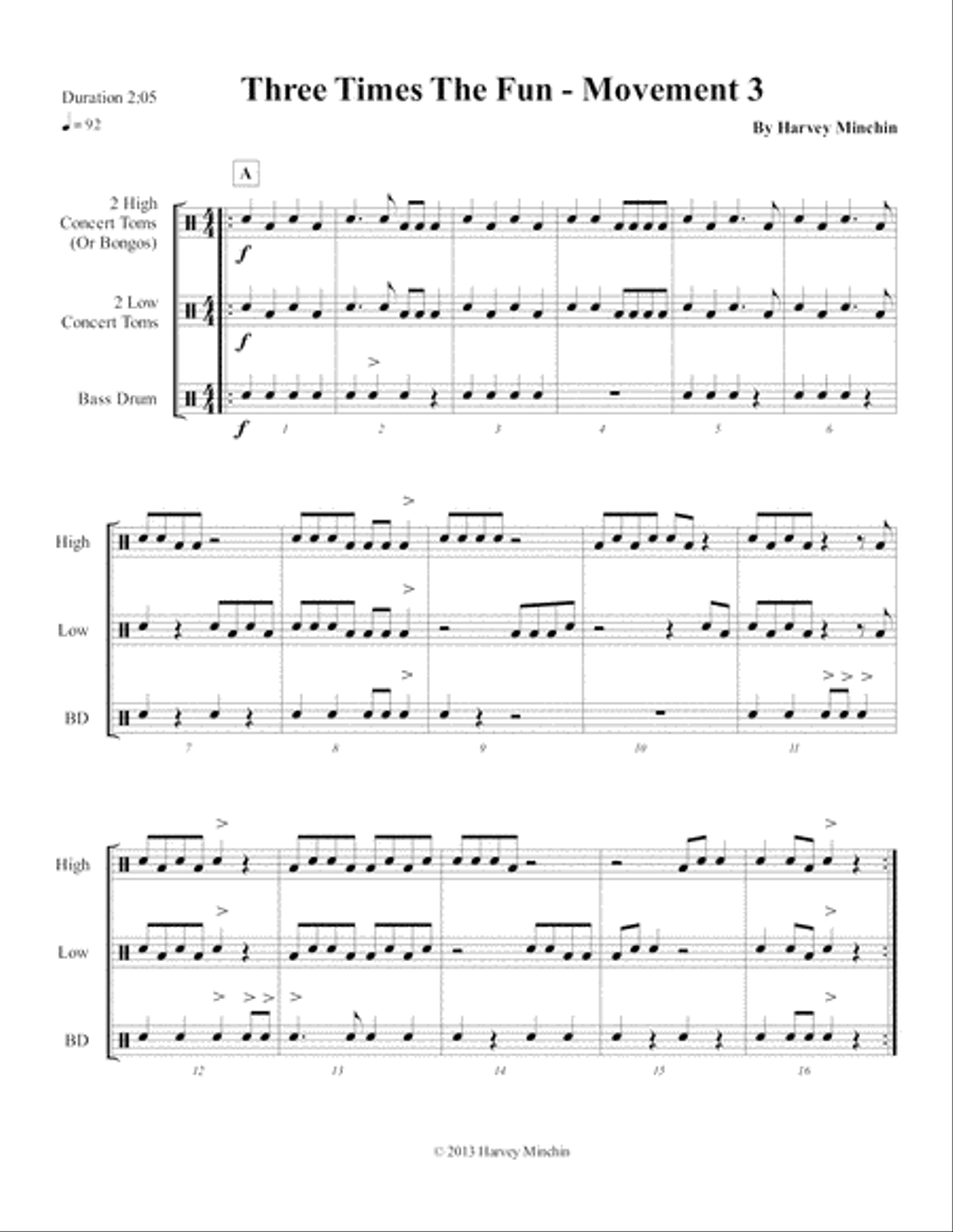 Three Times The Fun Percussion Ensemble scores gallery preview page 6