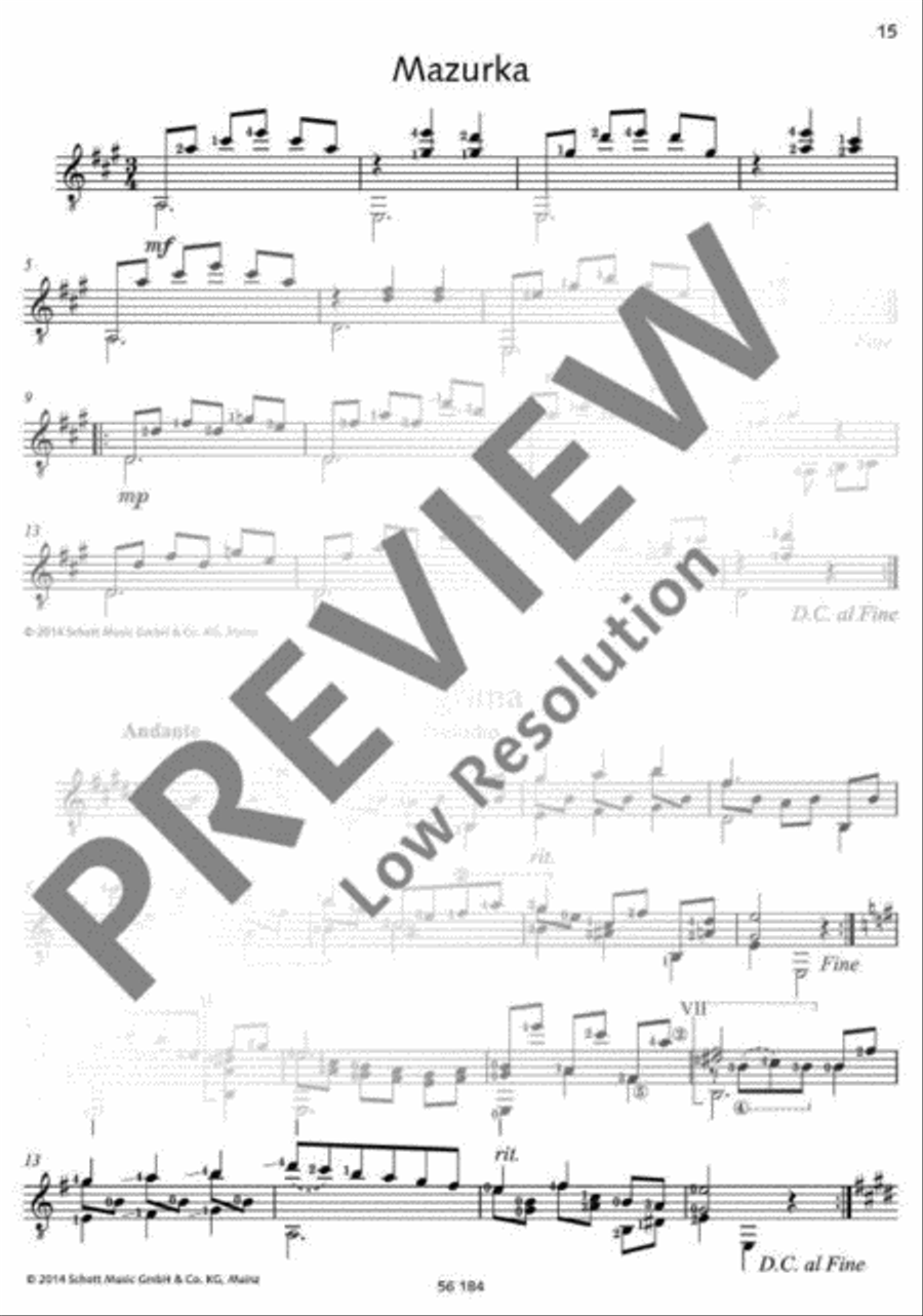 Tárrega for Guitar Classical Guitar scores gallery preview page 16