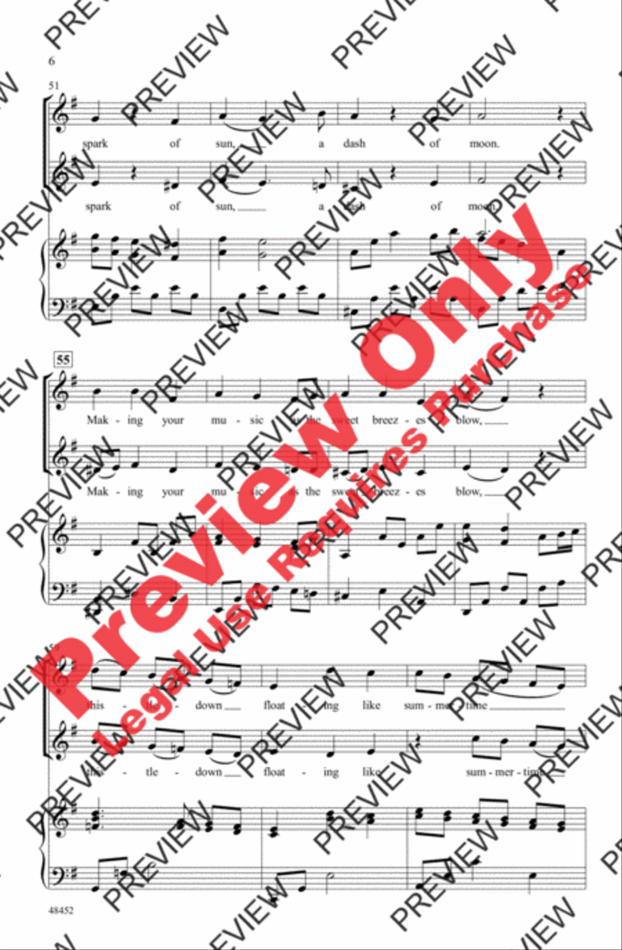 Dandelion Child 2-Part scores gallery preview page 6