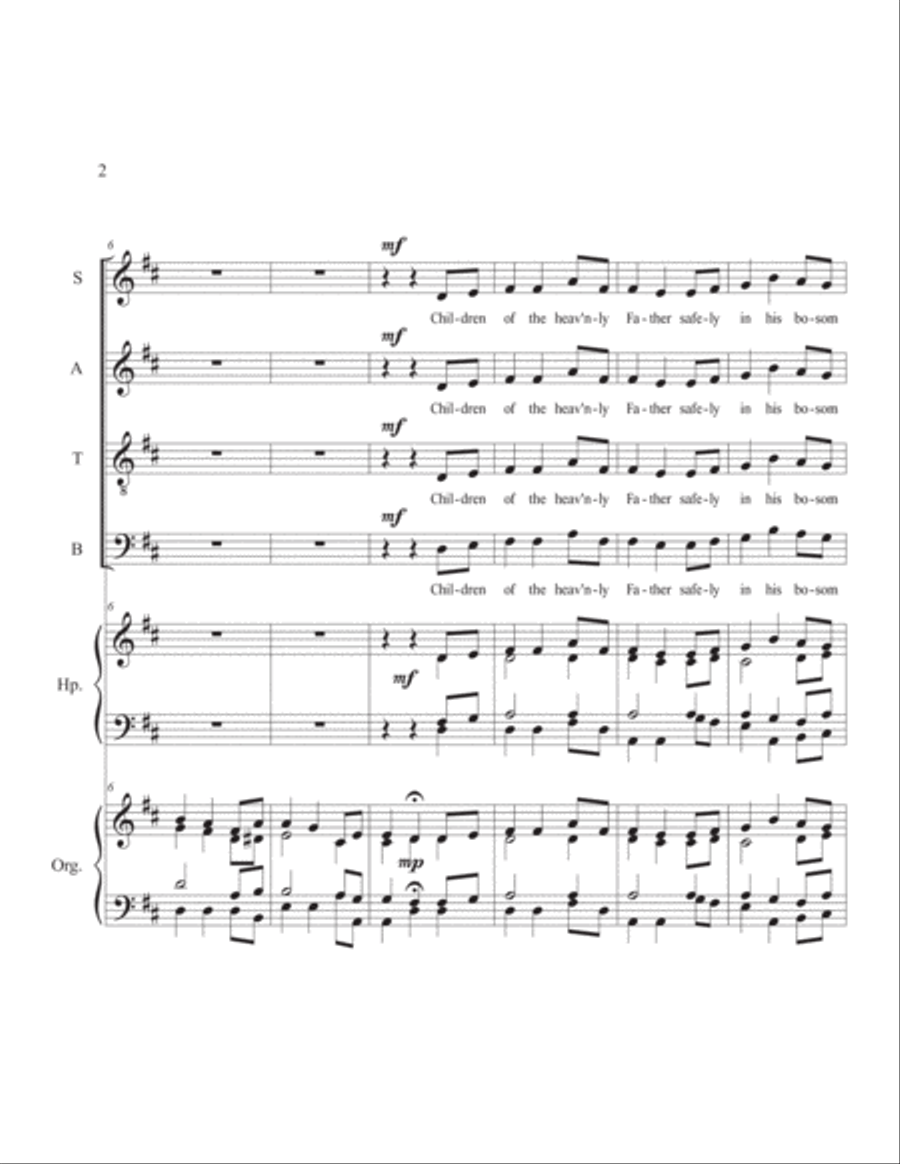 Children of the Heavenly Father 4-Part scores gallery preview page 3