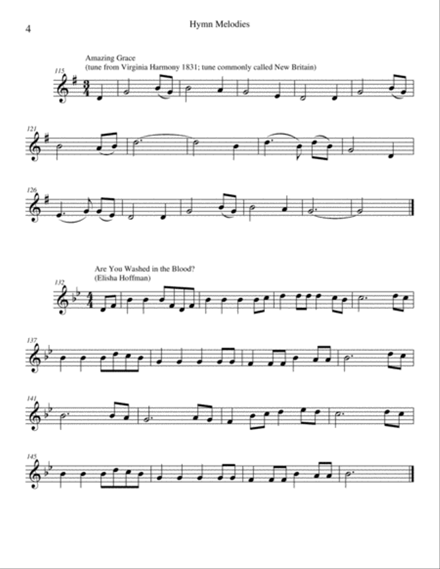 Hymn Melodies Trumpet Solo scores gallery preview page 5