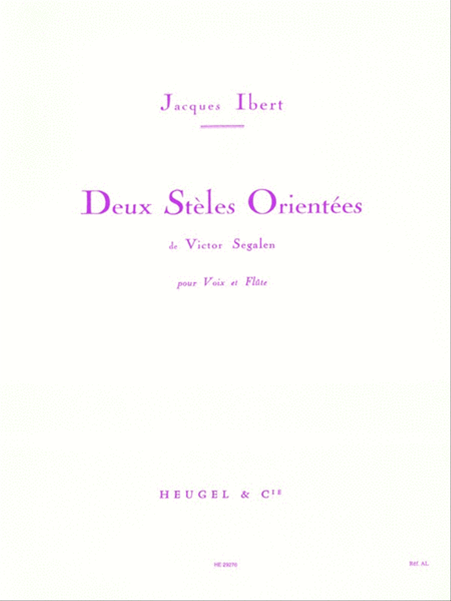2 Steles Orientees (med) (voice & 1 Instrument) Voice scores gallery preview page 1