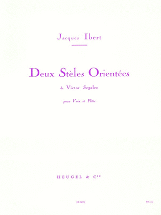 2 Steles Orientees (med) (voice & 1 Instrument)