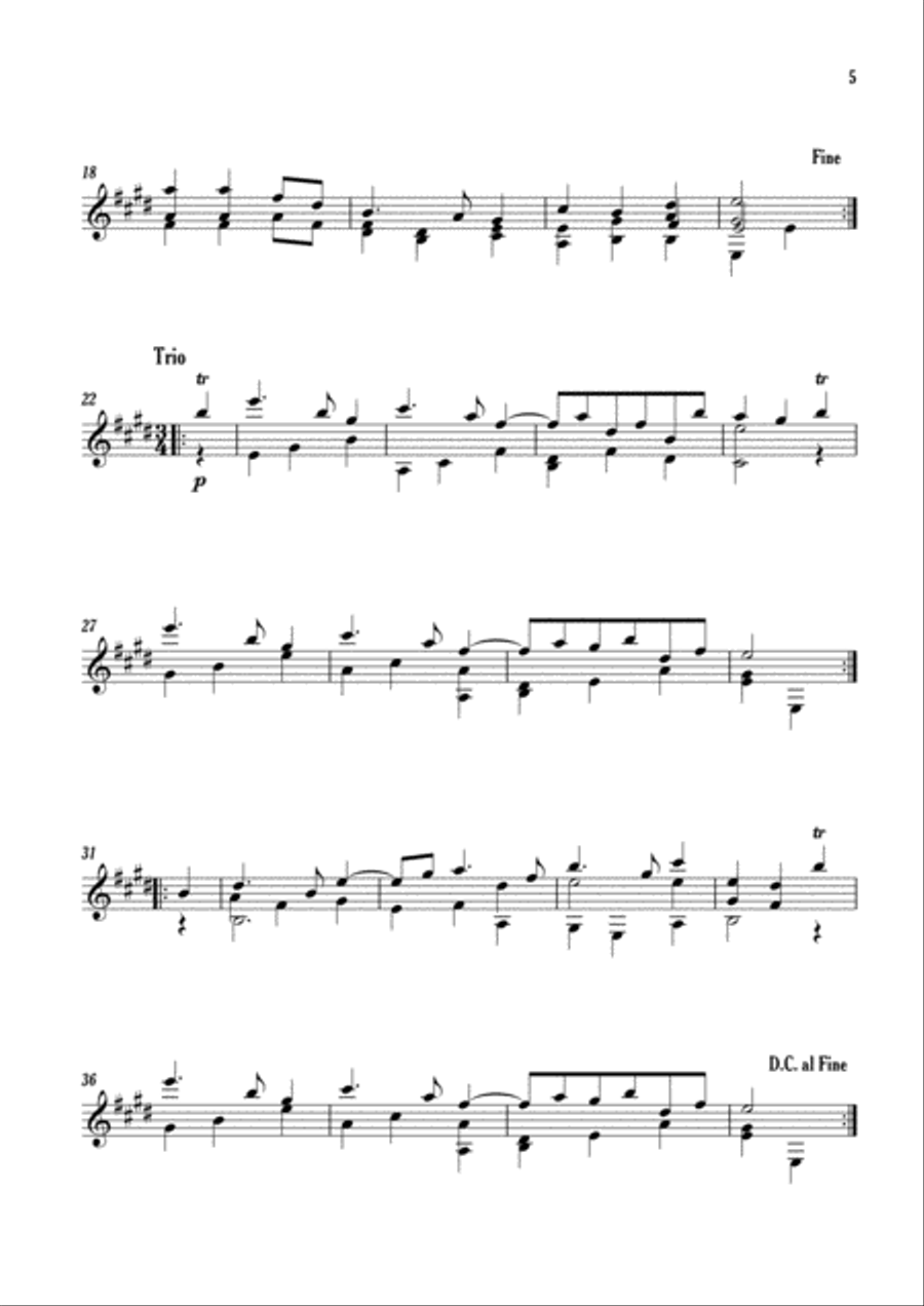 Elf Menuette Elf Menuette Acoustic Guitar scores gallery preview page 5