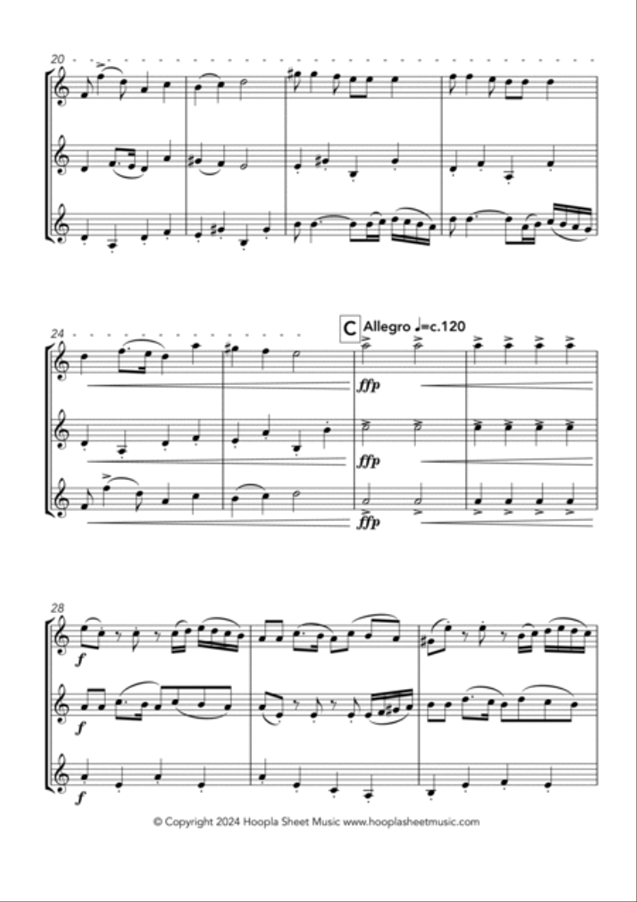 Hava Nagila Trumpet Solo scores gallery preview page 3