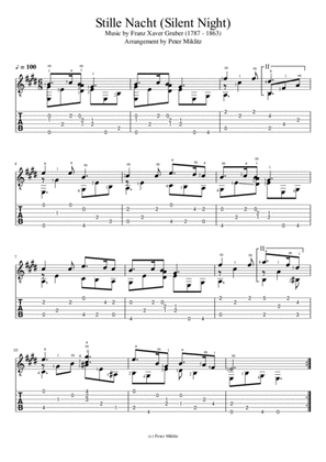 Stille Nacht (Silent Night) in Standard Notation and TAB