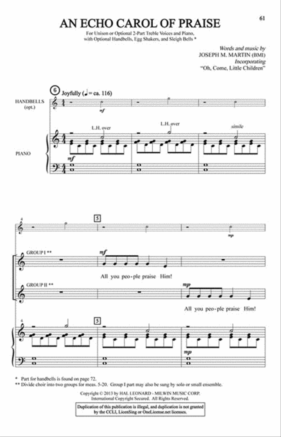 The Light Before Christmas Unison Choir scores gallery preview page 7