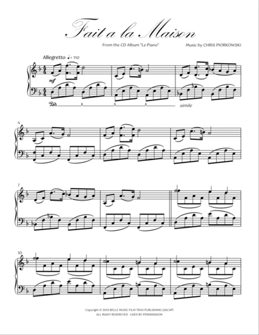 LE PIANO- A Collection of 16 Pieces Piano Solo scores gallery preview page 6