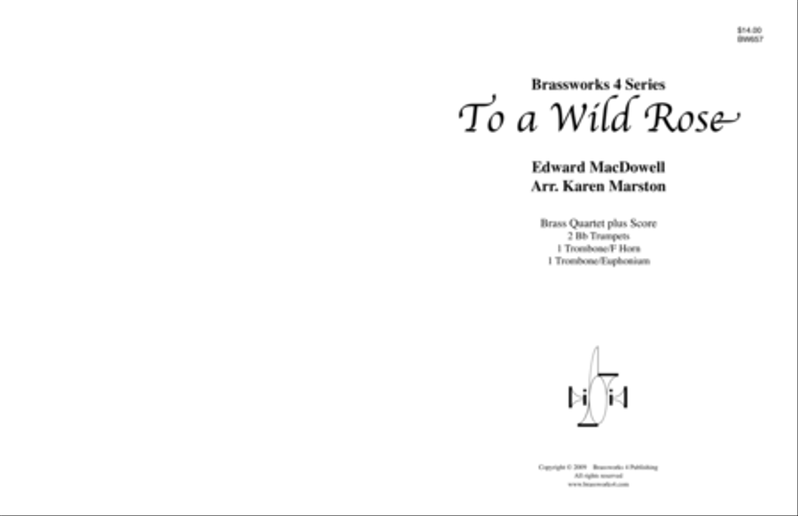 To a Wild Rose Brass Quartet scores gallery preview page 1