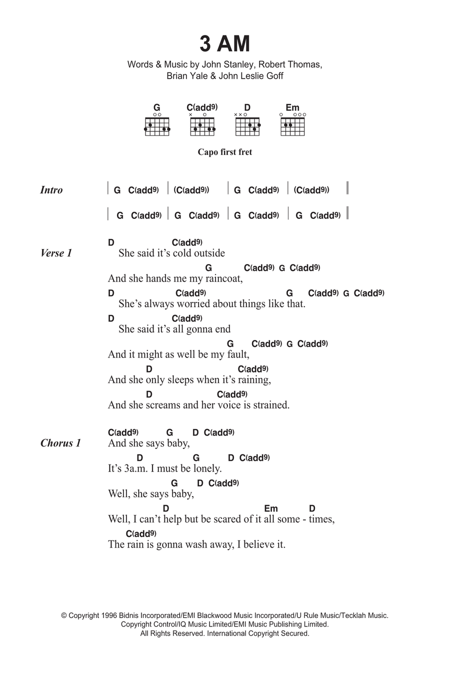 3AM Acoustic Guitar scores gallery preview page 1