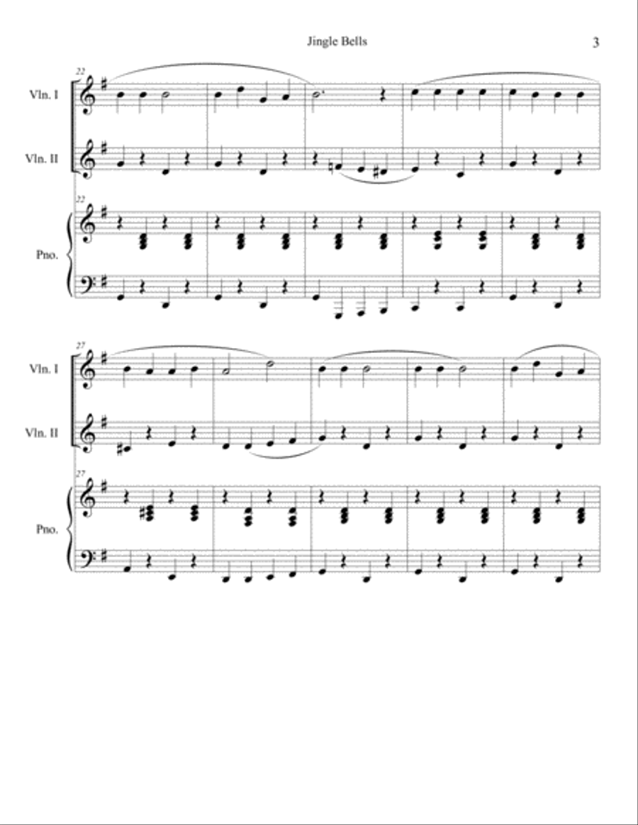10 Christmas Duets for Violin with piano accompaniment vol. 1 String Duet scores gallery preview page 5