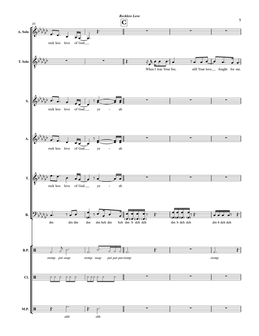 Reckless Love 4-Part scores gallery preview page 5