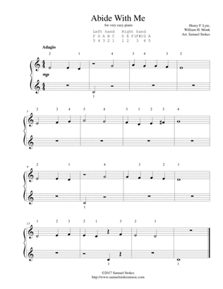 Abide With Me - for very easy piano