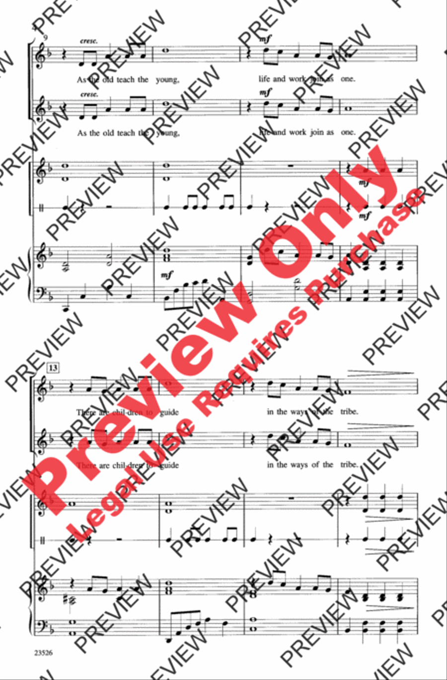 Tribal Song 2-Part scores gallery preview page 4