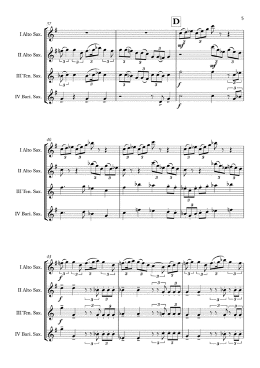 This Is Berk Saxophone Quartet scores gallery preview page 6