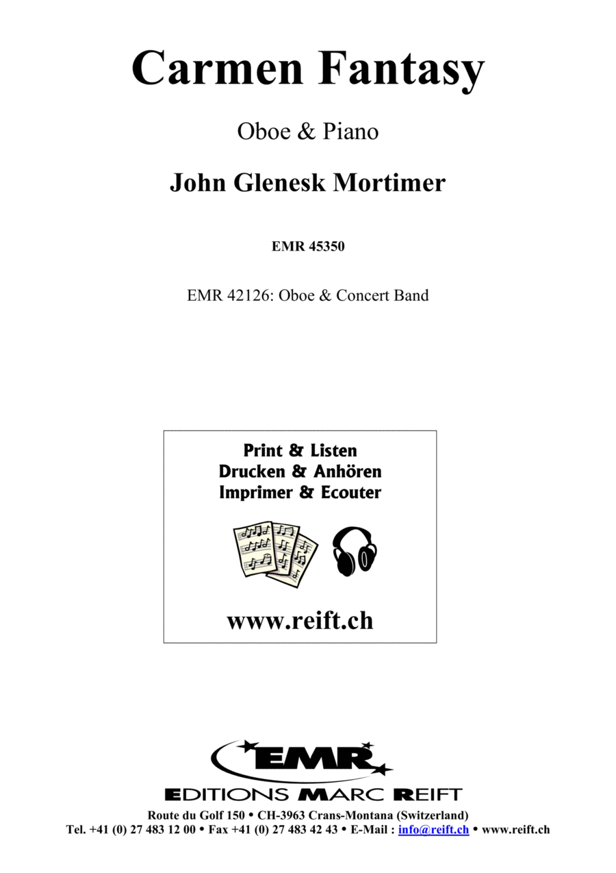 Carmen Fantasy Piano Accompaniment scores gallery preview page 1