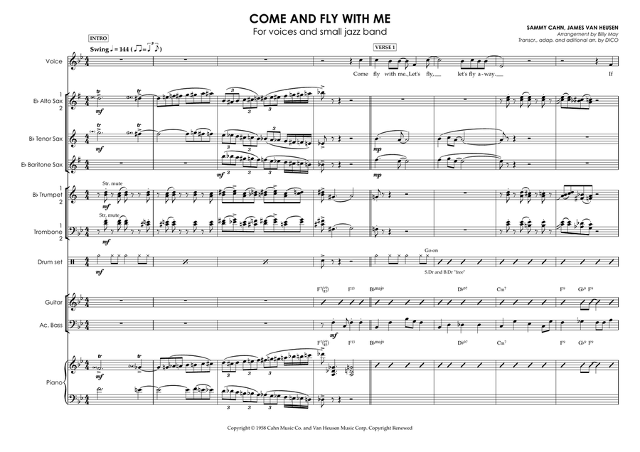 Come Fly With Me - Score Only Jazz Ensemble scores gallery preview page 4