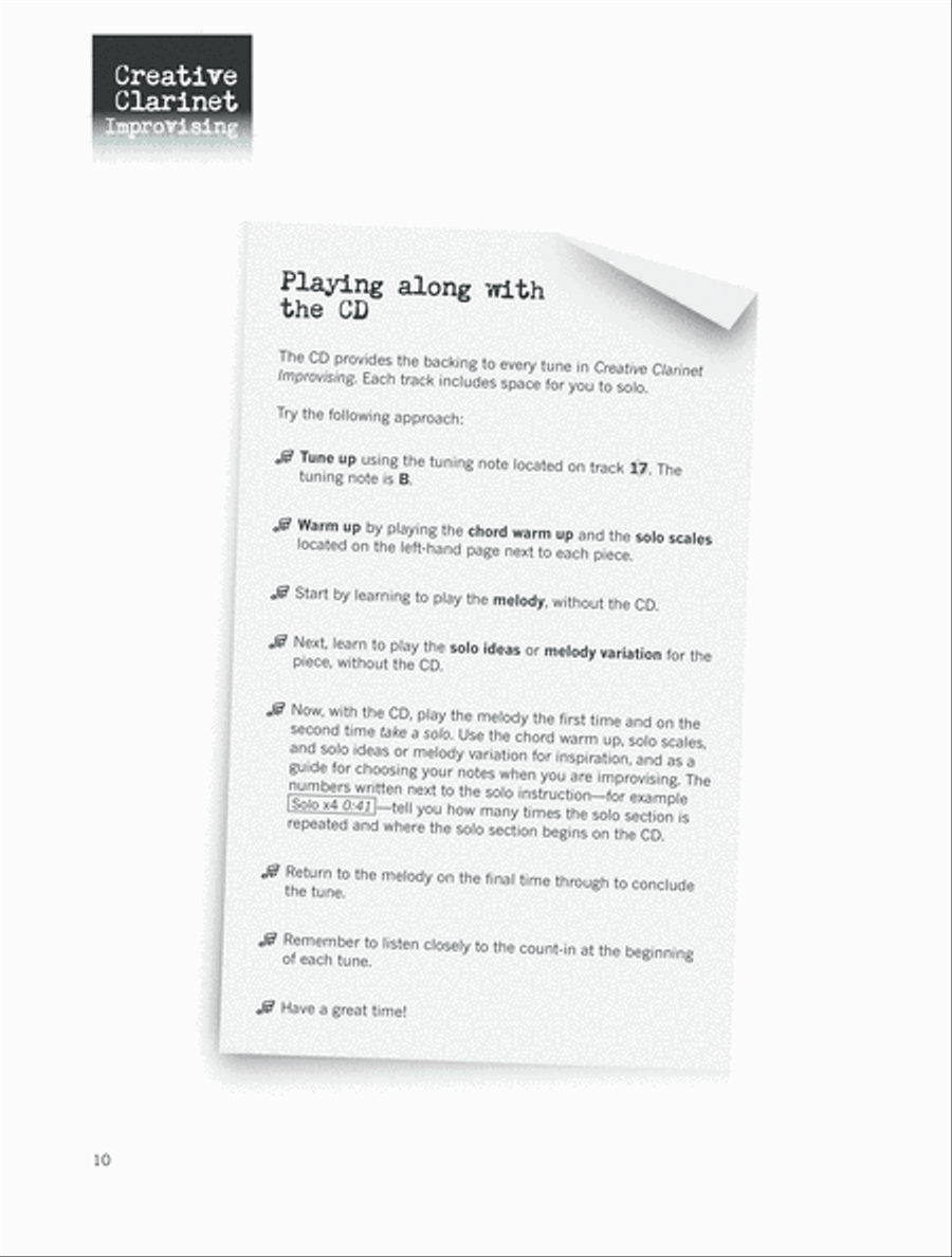 Creative Clarinet Improvising + CD Clarinet scores gallery preview page 3