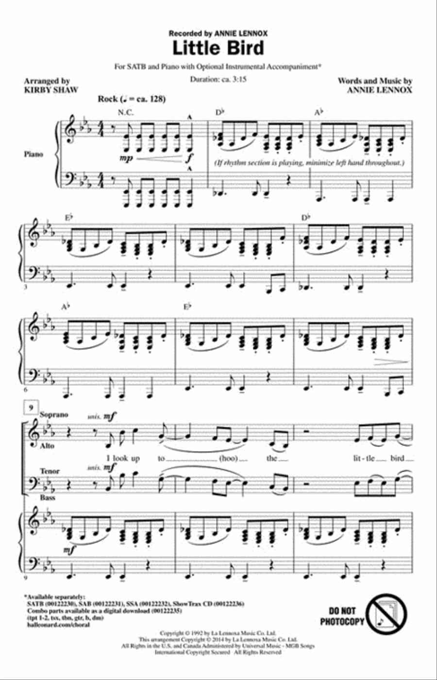 Little Bird Little Bird Vocal Jazz Ensemble scores gallery preview page 2