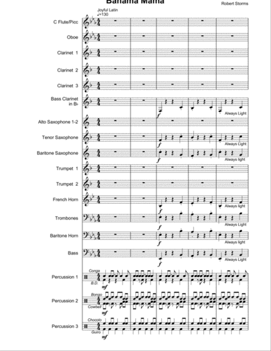 Bahama Mama Concert Band scores gallery preview page 3