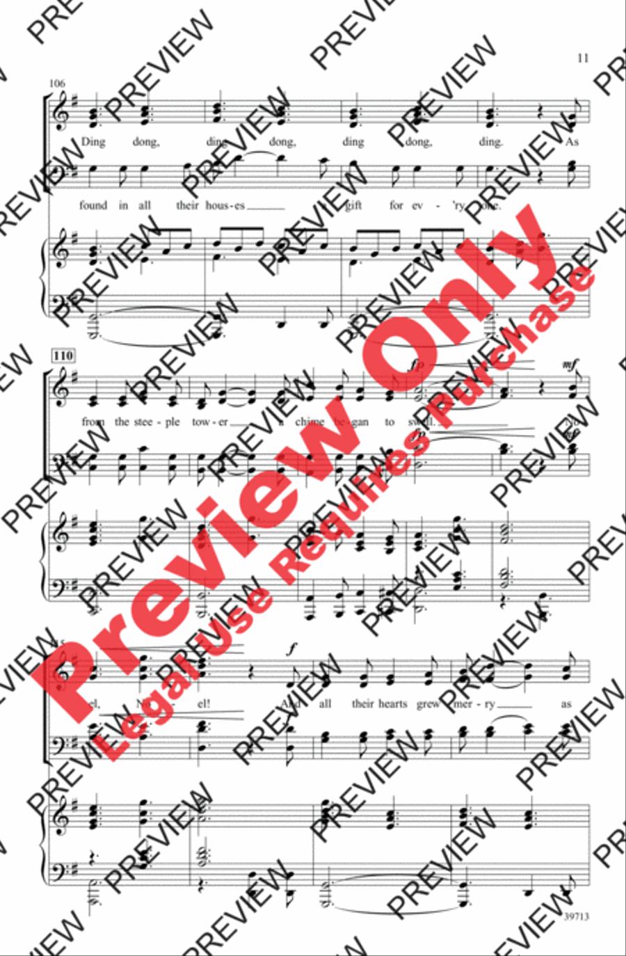 Jonathan's Bell Carol 4-Part scores gallery preview page 11